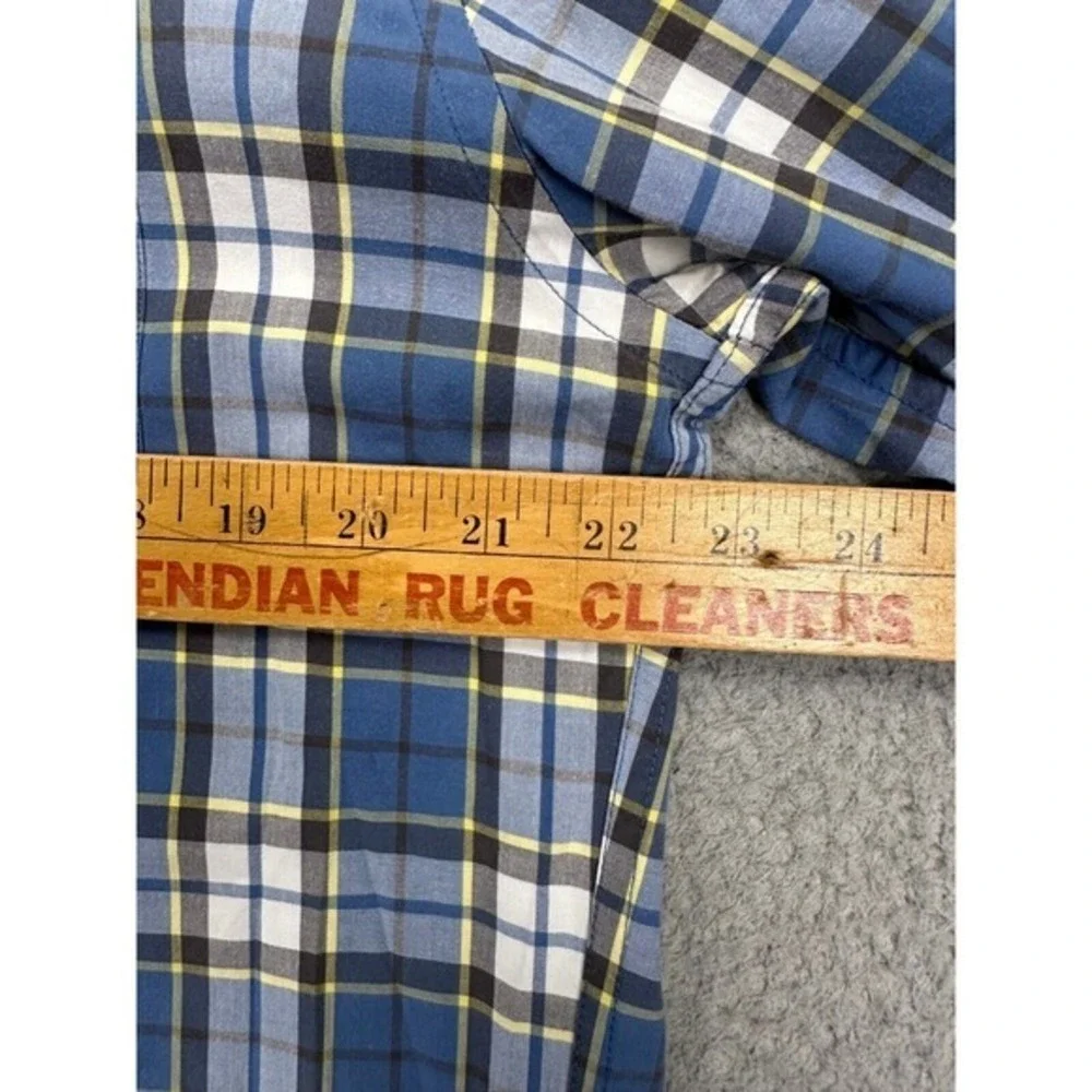J Crew Shirt Adult Large Blue Multi Plaid Cotton Button Down Long Sleeve Mens